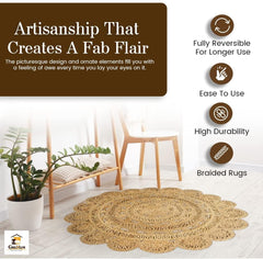 Skotor Living Handwoven  Jute Area Rug