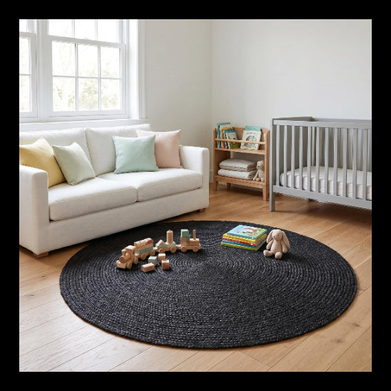 Skotor Living Round jute rug