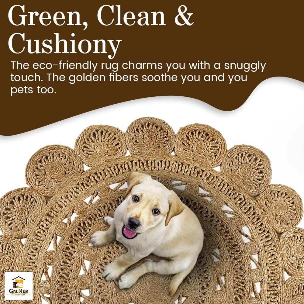 Skotor Living Handwoven  Jute Area Rug