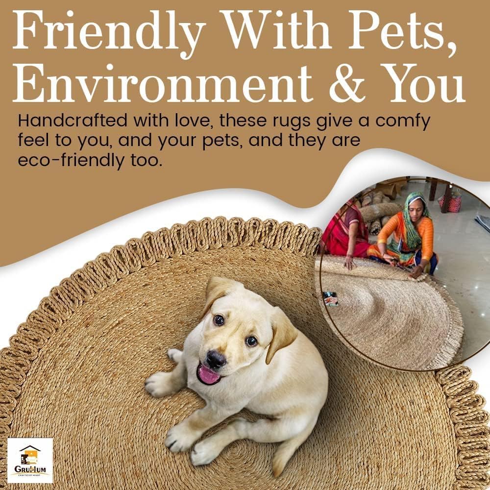 Skotor Living Round Jute Area Rug