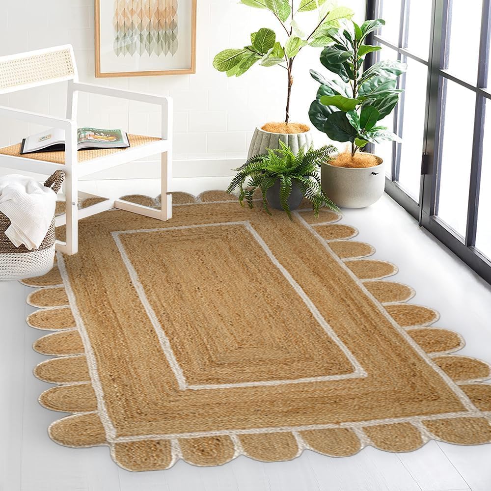 Skotor Living Scalloped Jute Rug