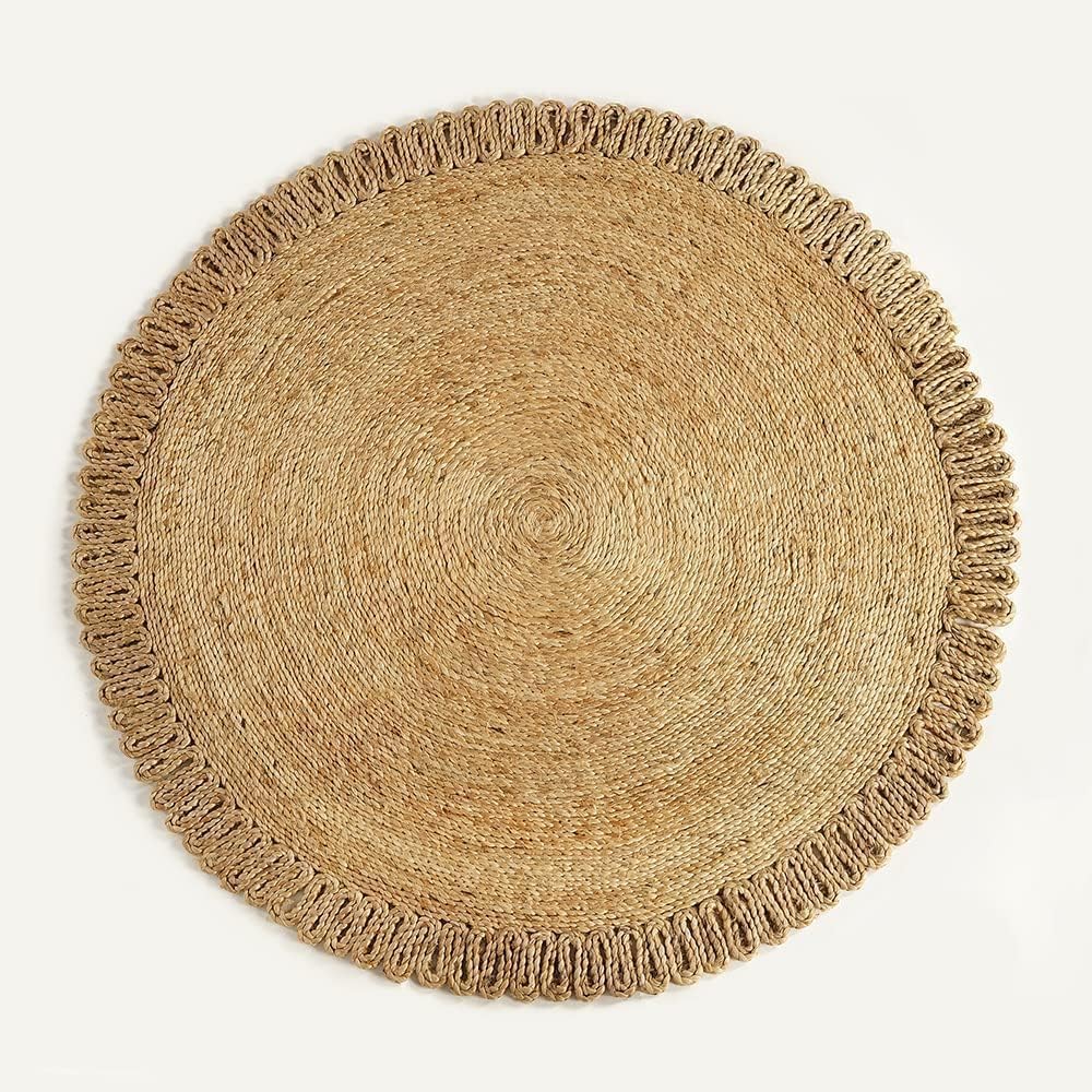 Skotor Living Round Jute Area Rug