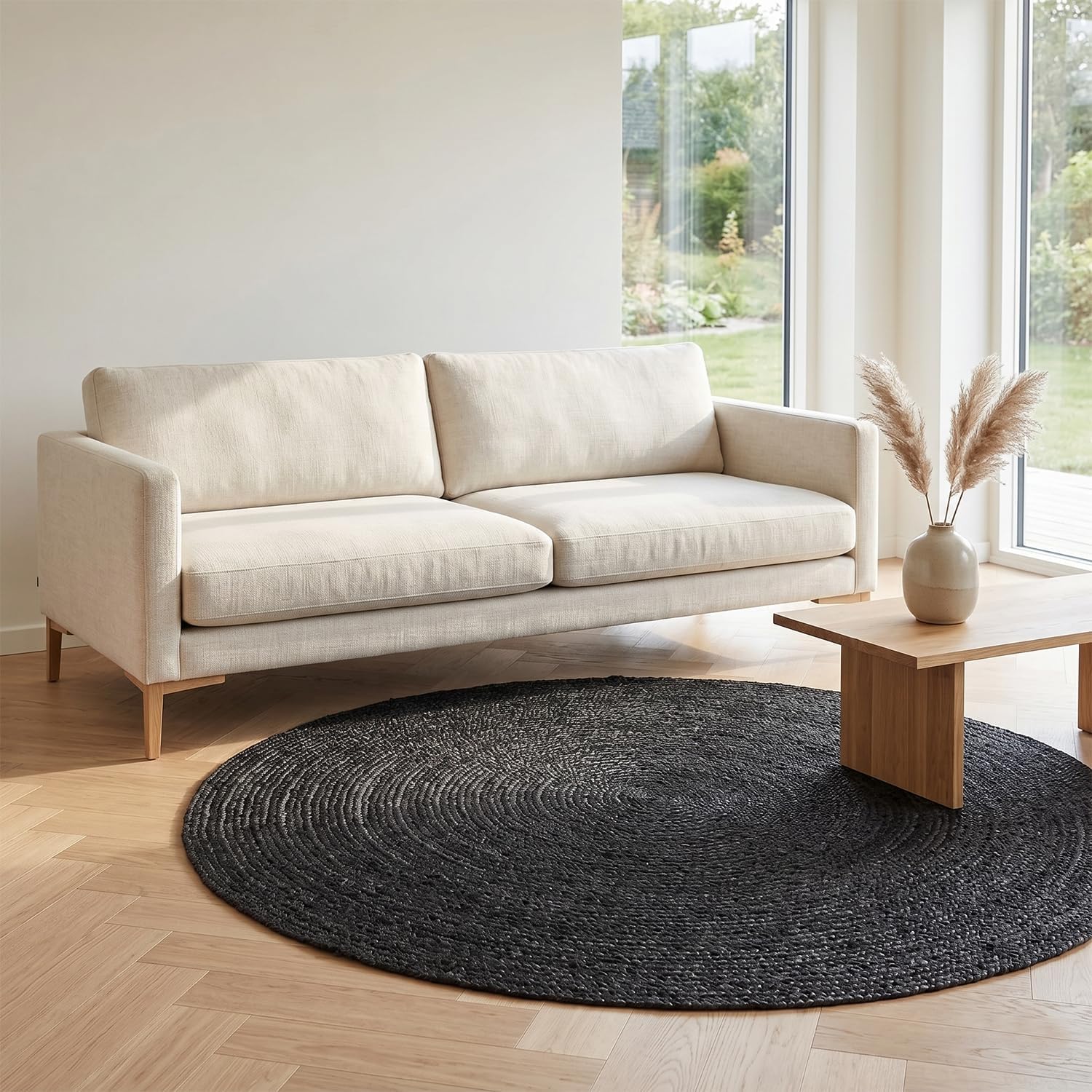 Skotor Living Round jute rug