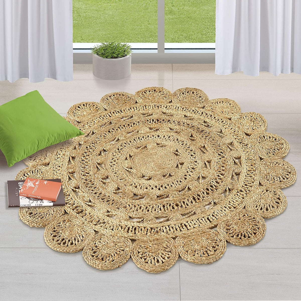 Skotor Living Handwoven  Jute Area Rug