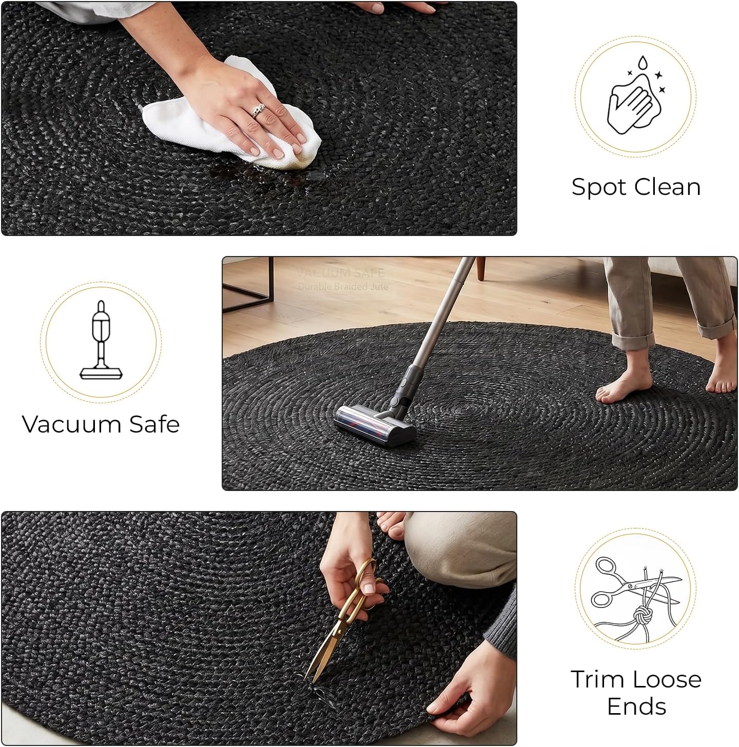 Skotor Living Round jute rug