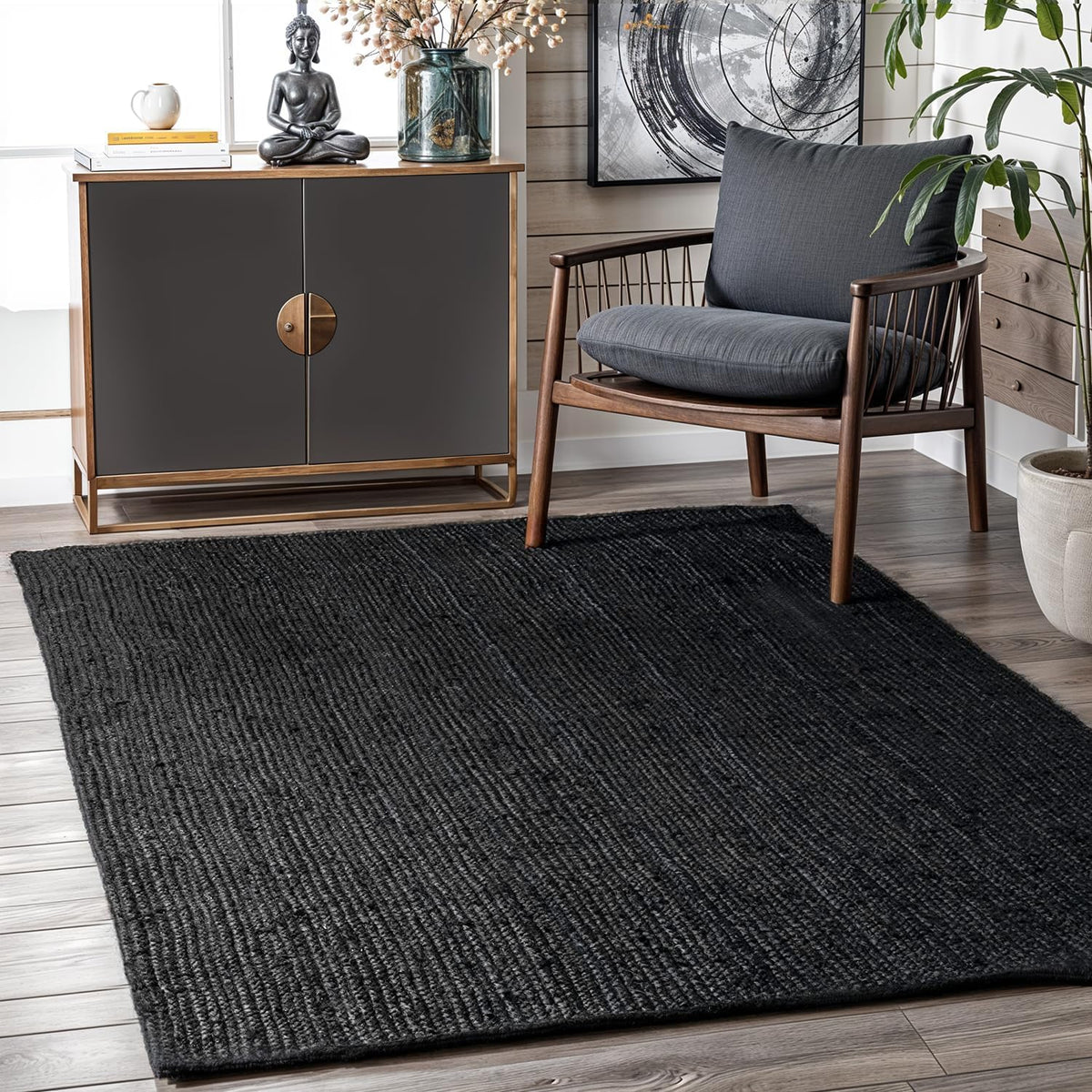 Skotor Living Round jute rug