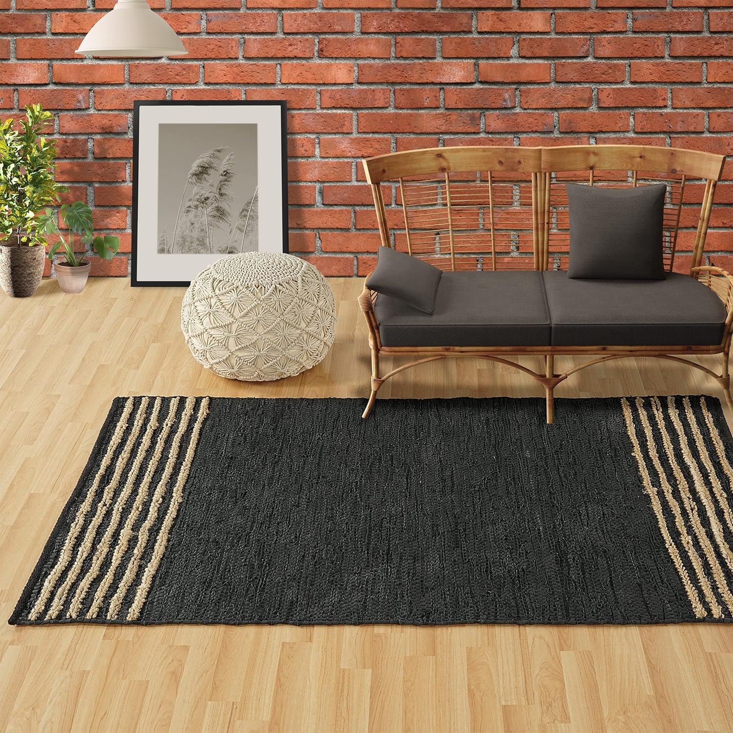 Skotor Living Jute Cotton Area Rug