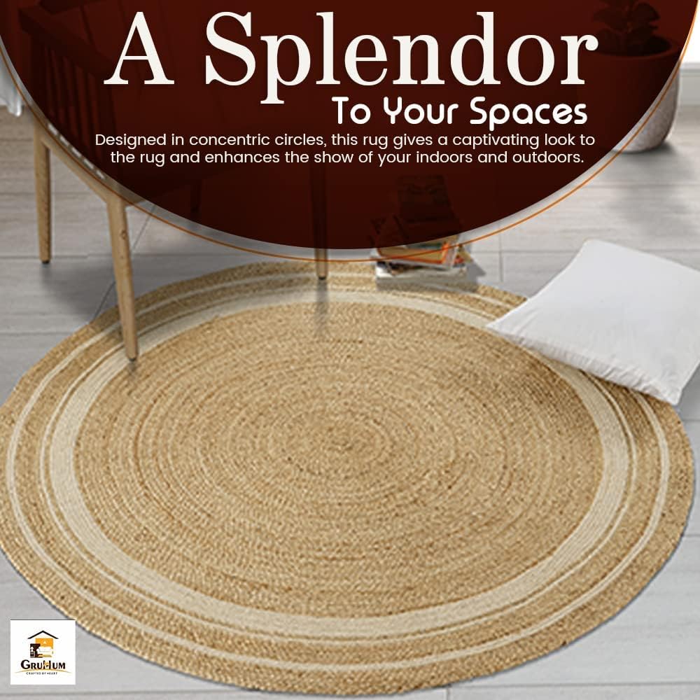 Skotor Living Handwoven  Jute Area Rug