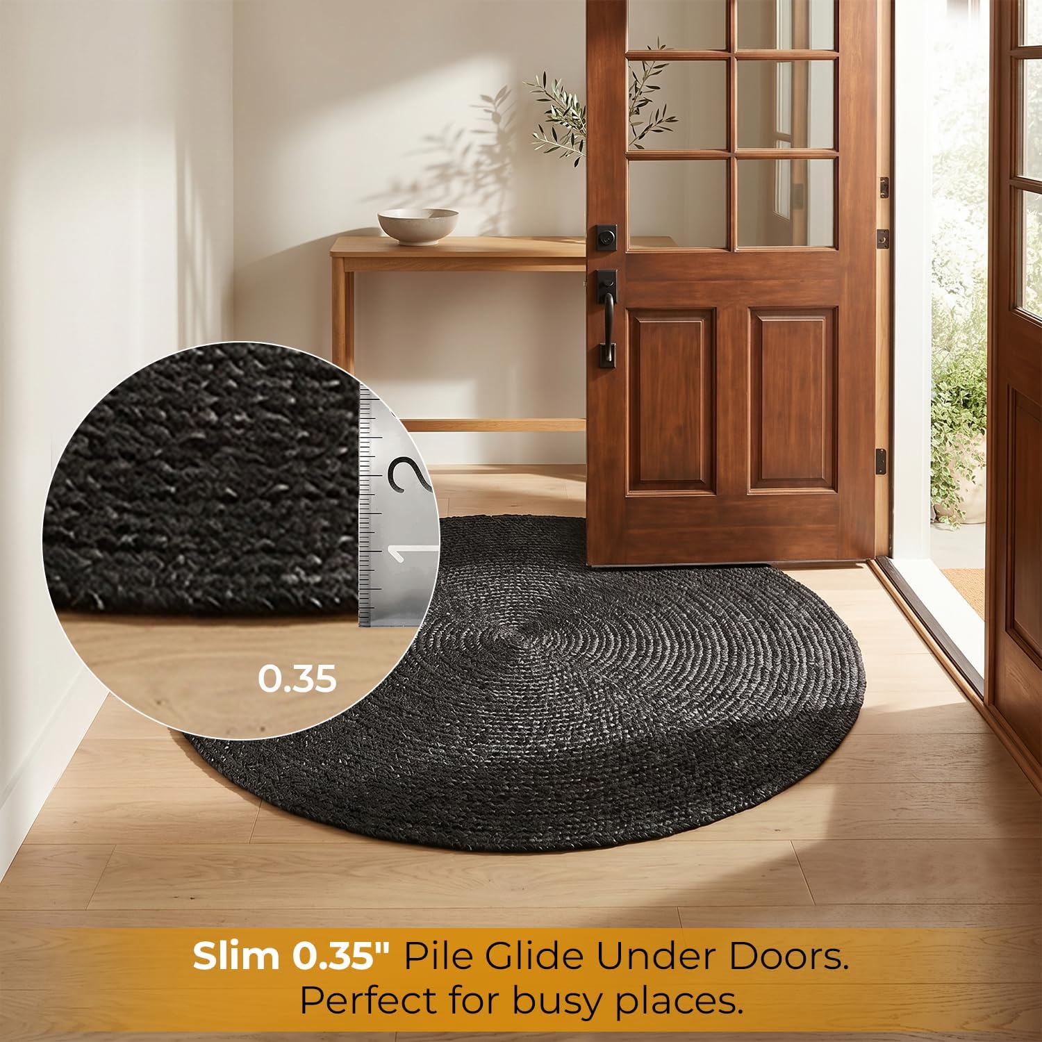 Skotor Living Round jute rug