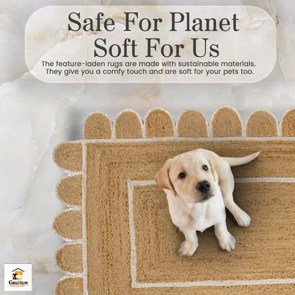 Skotor Living Scalloped Jute Rug