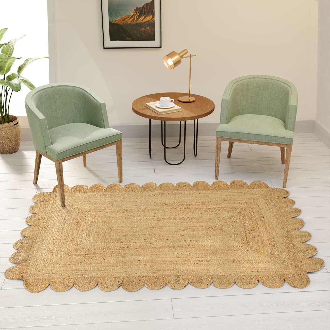 Skotor Living Scalloped Jute Rug