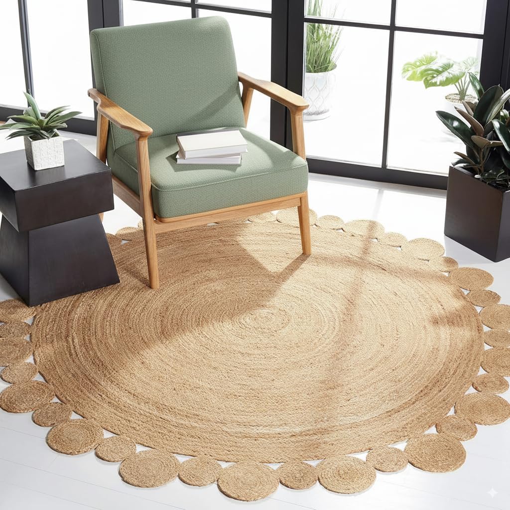 Skotor Living Handwoven  Jute Area Rug